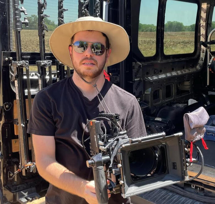 It was a long, hot day shooting Jeremy Nathan&#39;s music video outside Kingman, KS. Photo by Jeremy Cline, summer 2022.